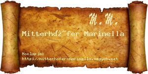 Mitterhöfer Marinella névjegykártya